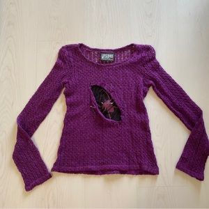 Lip Service Spiders from Mars knit top RARE  16-51